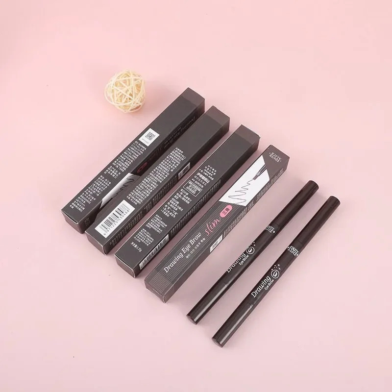 6 Colors Eyebrow Cosmetics Pencil Waterproof Double-headed Eyebrow Tattoo Natural Long Lasting Makeup Paint Eyebrow Pencil 240625