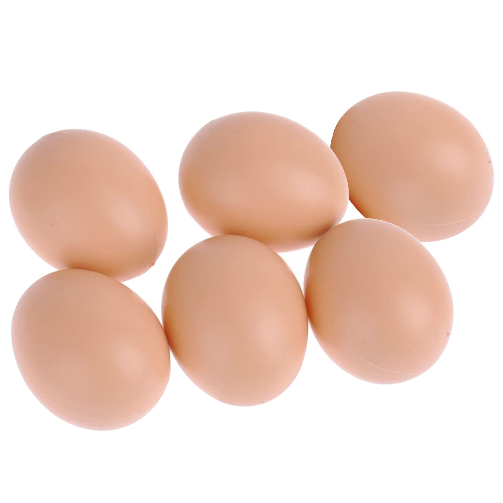 6pcs Plastic Eggs Chicken House Small Fake Eggs Farm Animal Supplies Cages Accessories Guide Chicken Nest Egg Painting