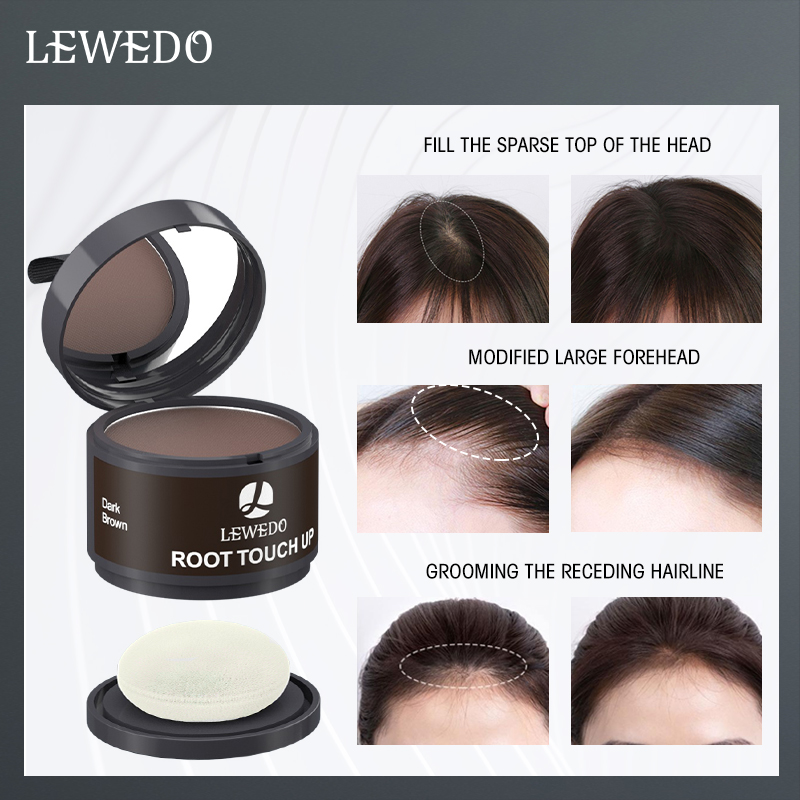 Lewedo Water Proof Hair Line Powder 4g Hairline Shadow Powder Natural Cover Makeup Hair Concealer Unisex Hair Loss Products