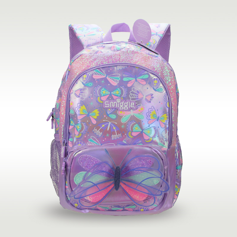 Australia original children's hot-selling schoolbag female cute high-quality backpack purple butterfly big schoolbag