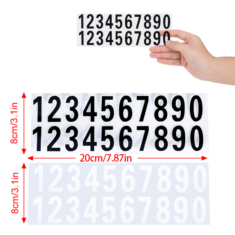 Car Glow in Number Sticker Luminous Digits Stickers Car Temporary Paking Phone Mailbox Tag Drawer Sign Hotel Door Plaque Label