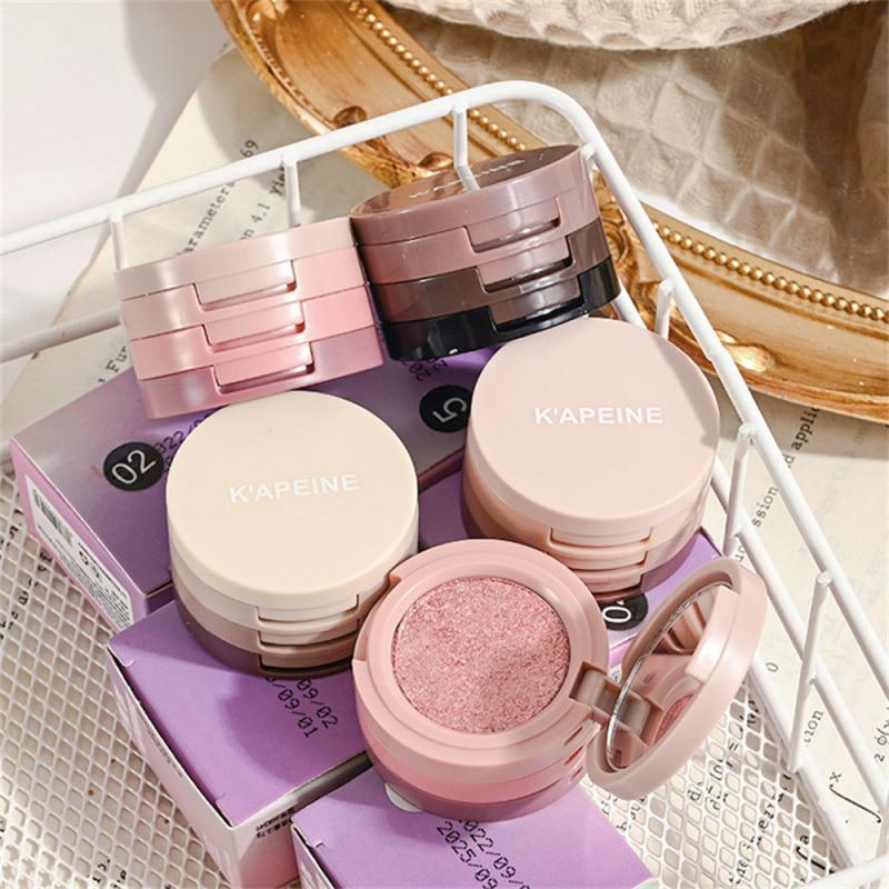 3 In 1 Highlighter Powder Palette Contour Bronzer Glitter Blush Eyeshadow Makeup Pearl Cosmetic Face Korean Long Lasting