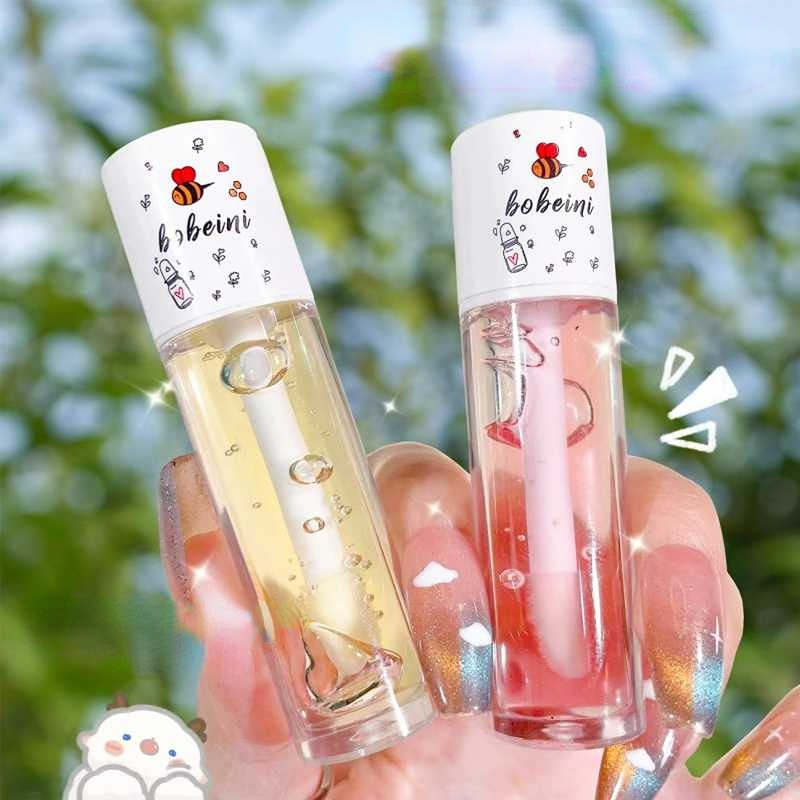1PC Lip Balm Oil Honey Milk Lip Gloss Lighten Lip Lines Natural Ingredients Treatment Not Sticky Hydrate Lip Care Moisturizing