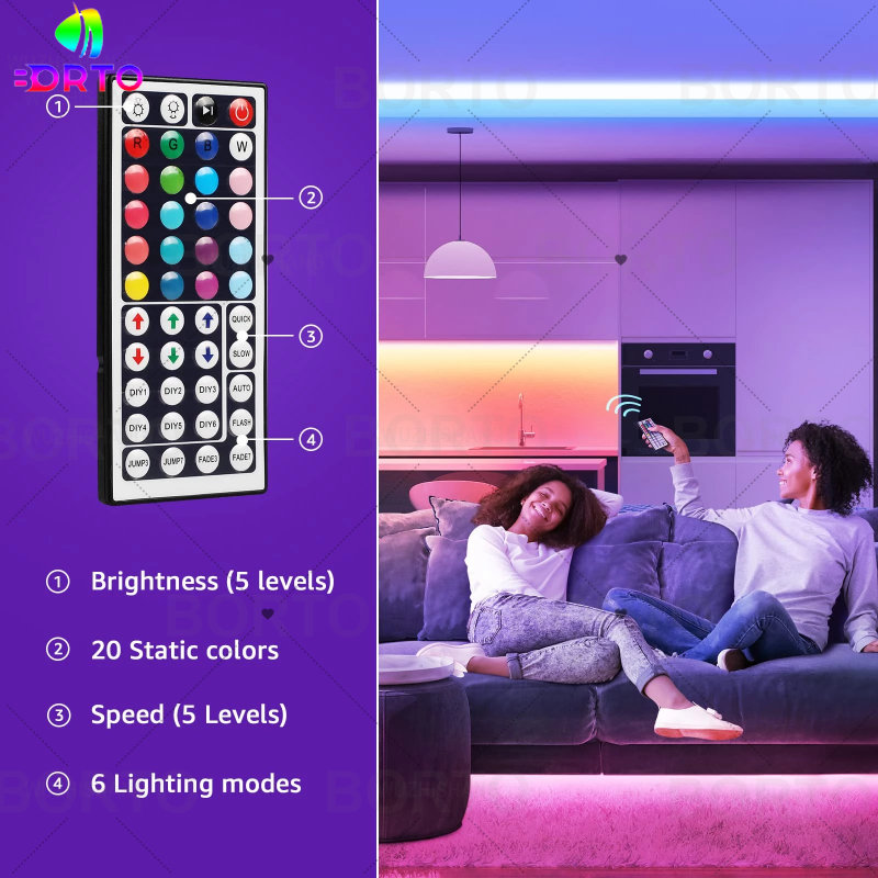 Lights LED Strip RGB Bluetooth APP Control Color Changing Lights USB 5V LED RGB Light Flexible Lamp Tape TV BackLight Room Decor Back