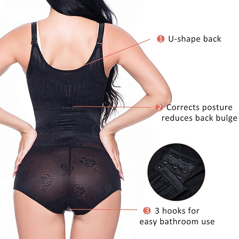 Shapewear for Women Tummy Control Hip Lifting Full Body Shaper Cinchers Open Bust Bodysuit Bottom Buckle Waist Trainer Corset