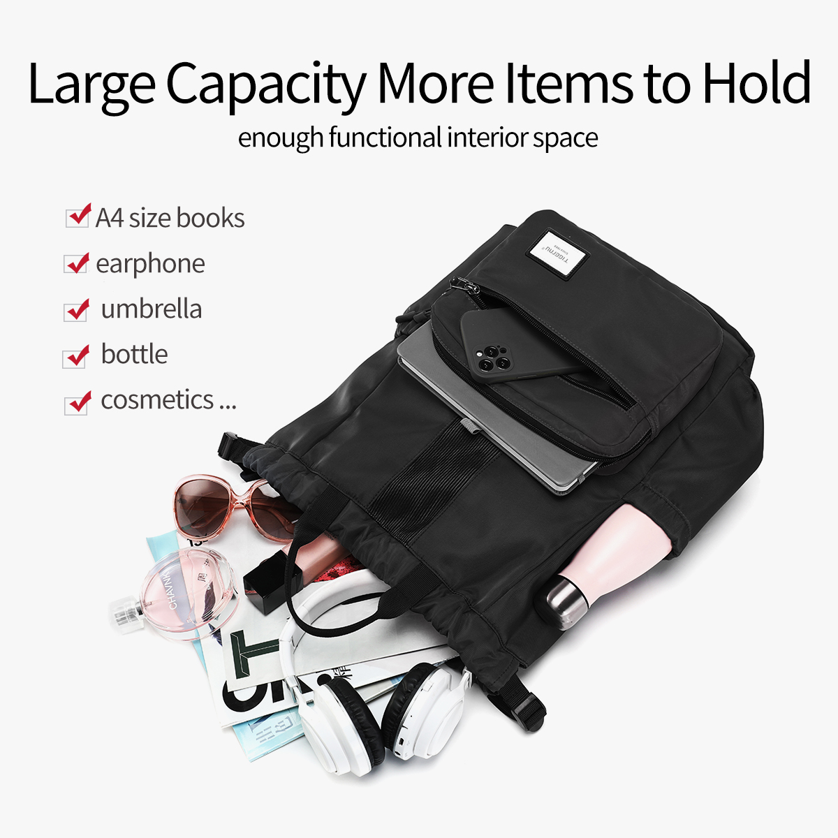 Lifetime Warranty College Schoolbag For Men 14inch Laptop Backpack Waterproof Folding Bag For Men For Women Male Travel Backpack