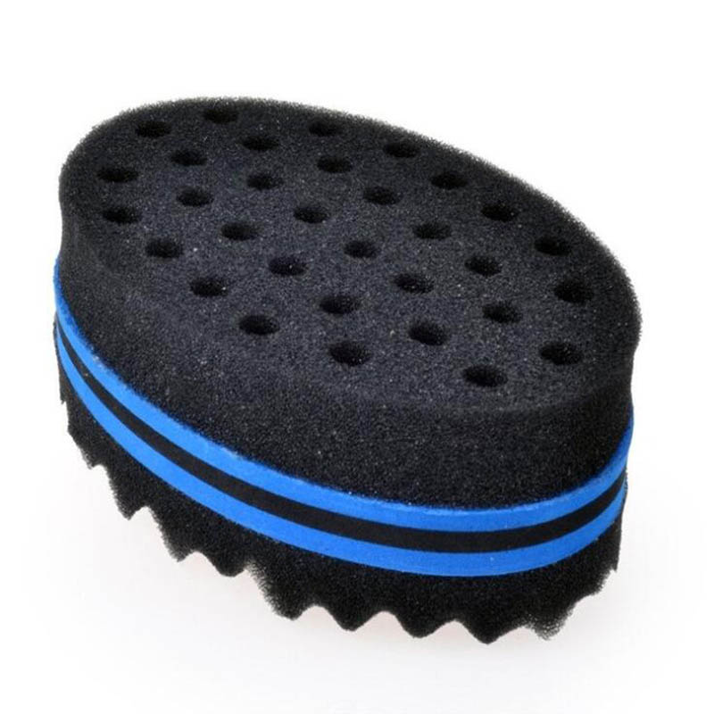 African Double Side Hair Sponge Twists Hair Styling Tool Barber Brush Portable Hair Braid Twist Hairbrush for Men