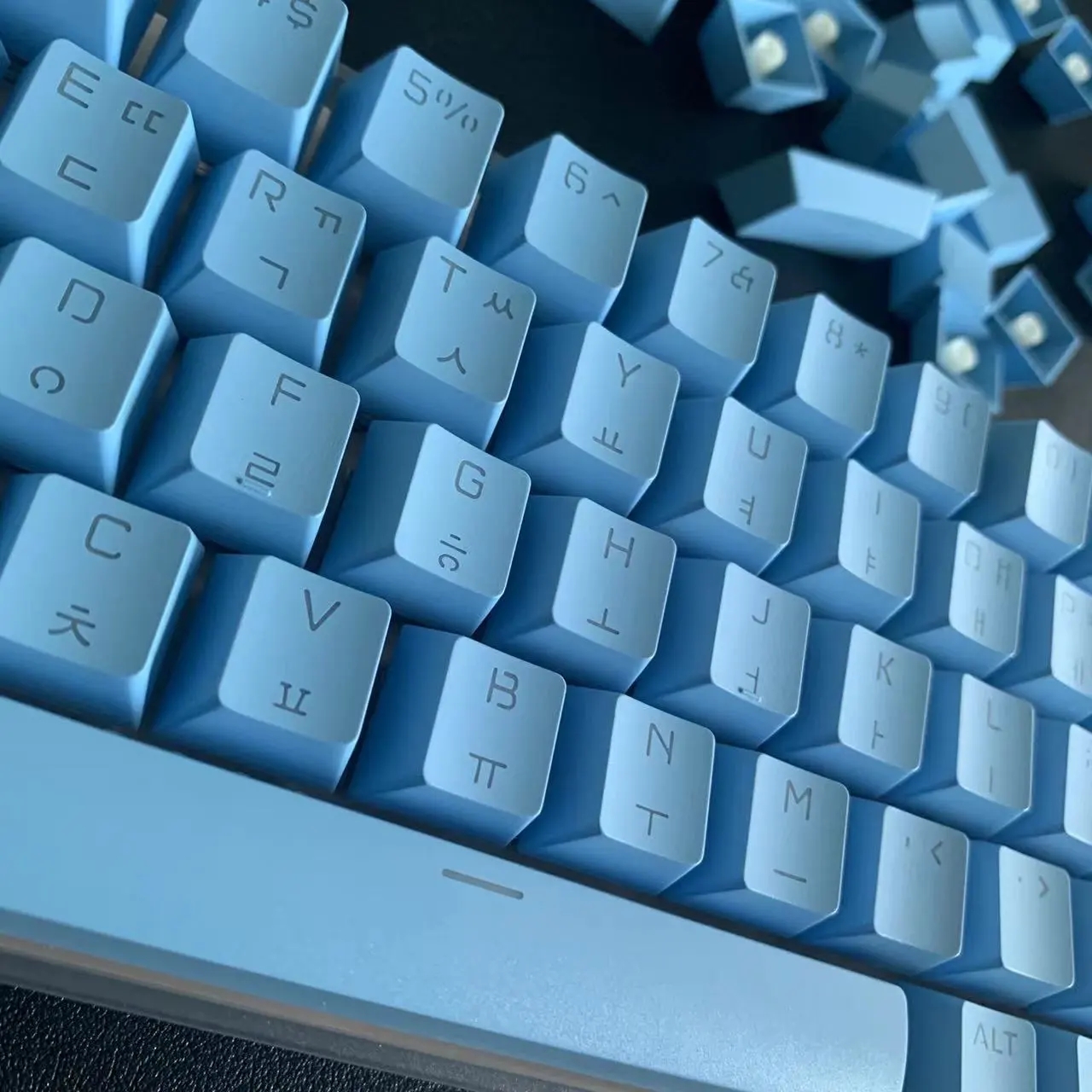 Hangul Keycap Korean Layout Keycap Pudding Keycaps Set PBT OEM Profile For Gaming Mechanical Keyboard for Cherry MX Switch