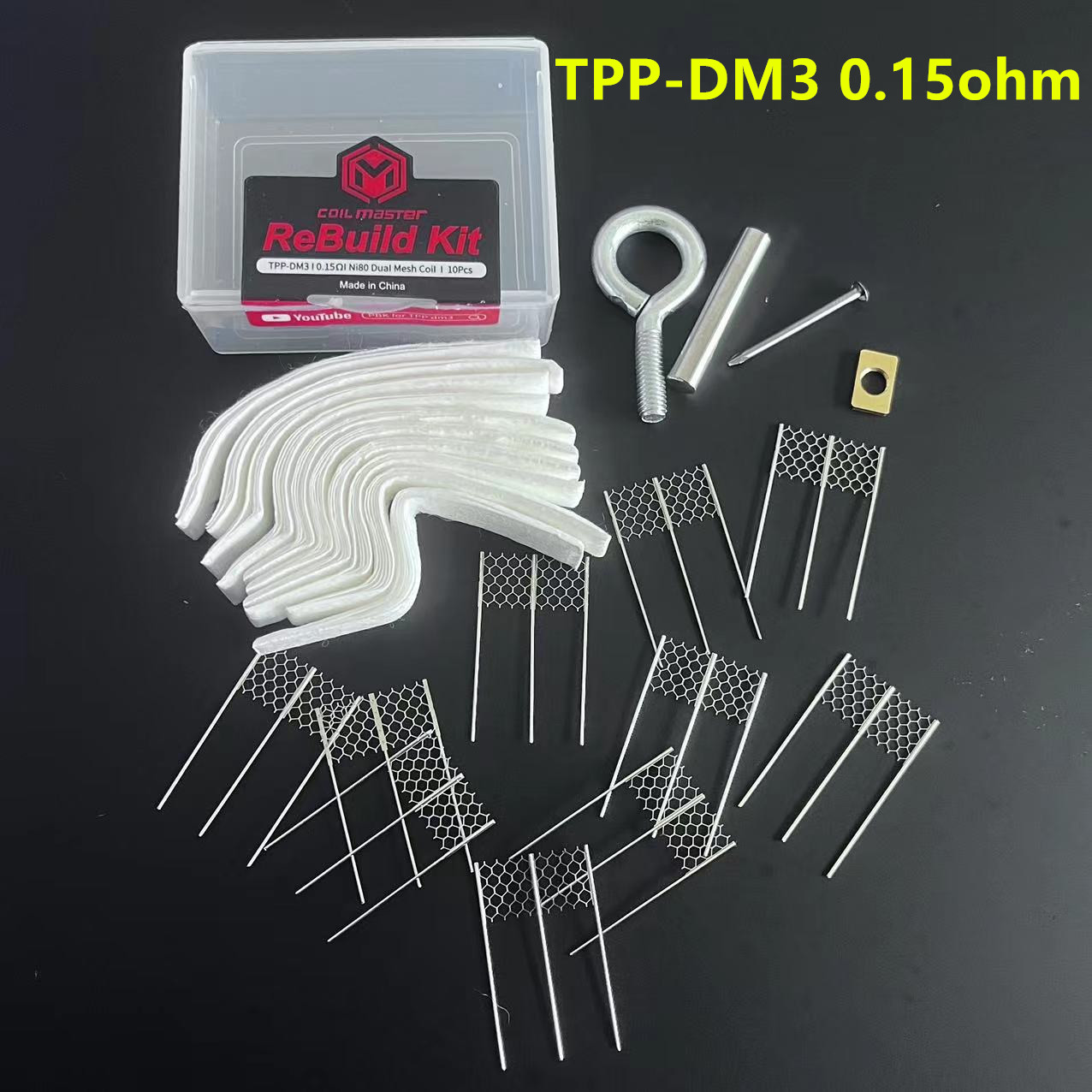 Rebuild Kit Ni80 Mesh for TPP DM2 0.2 DM3 0.15 DM4 0.3 Coil for Drag 3/Drag X Plus/Drag X S Pro Replacement DIY Tool