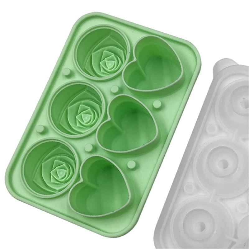 Puck Heart-shaped Covered Design Easy To Clean Healthy Material Low Temperature Resistance Ice Hockey Mold Ice Box Taste
