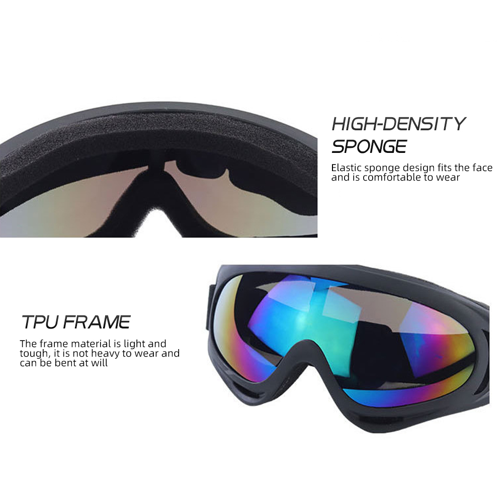 Motorcycle Glasses Anti Glare Bike Motocross Sunglasses Sports Ski Goggles Windproof Dustproof UV Protective Gears Accessories