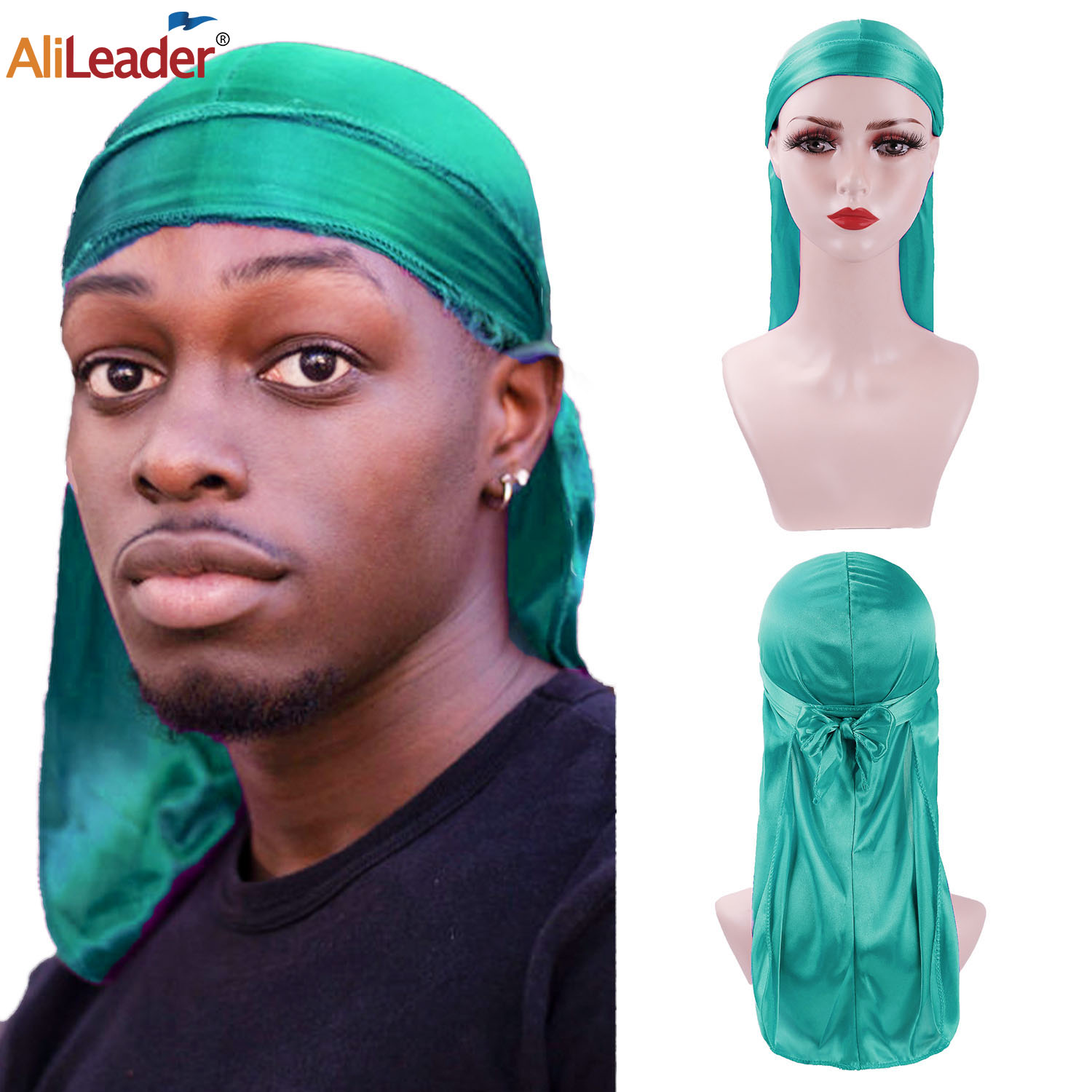 Unisex Men Women Bandana new Durag Headwear Headwear Silk Pirate Cap 2025 Wrap Hat Silk Satin Breathable Bandana Hat Turban Doo Durag Cap