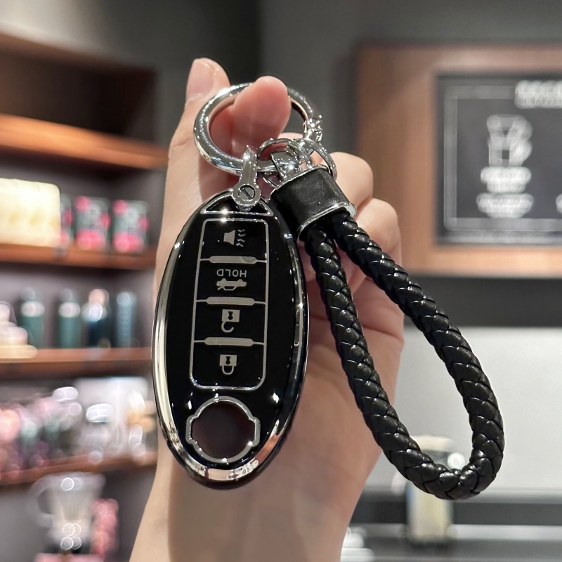 TPU Key Fob Cover with Keychain Lanyard for Nissan Altima Coupe Armada GTR Maxima Murano Cross CABRIOLET Rogue Versa