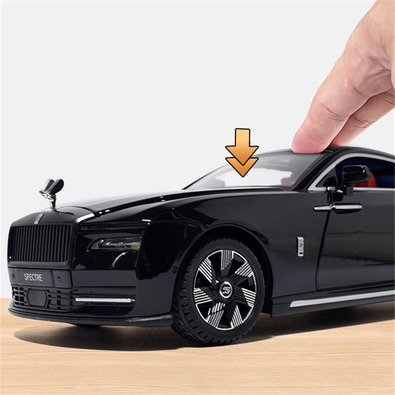 1:24 Rolls Royces Spectre Alloy Luxy New Energy Car Model Diecasts & Toy Vehicle Metal Charging Car Model Sound Light Kids Gifts