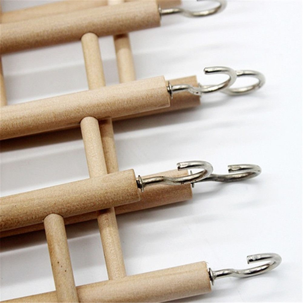 Wooden Ladder Swing Scratcher Climbing Ladder Hamsters Parrot Toys Pet Supplies