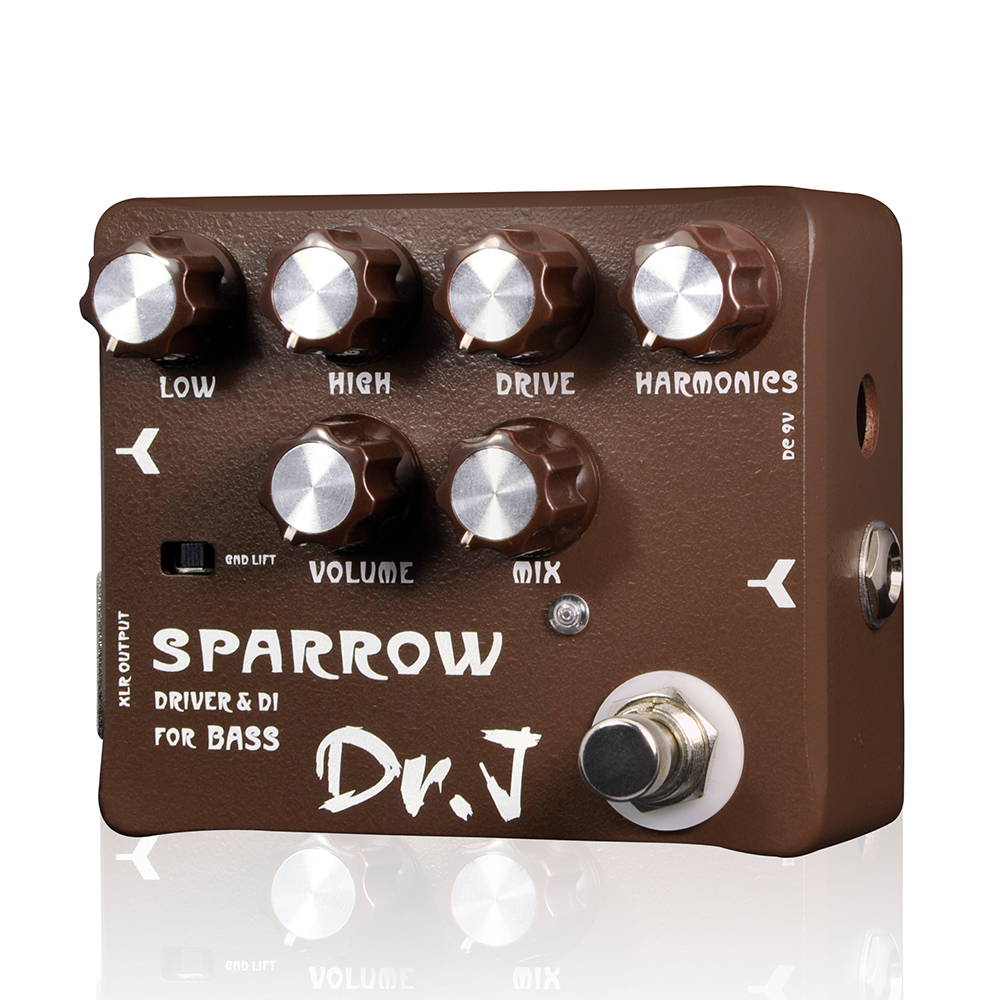 JOYO Guitar Effect Pedal Dr.J D53 SPARROW Driven & DI for Bass Guitar Tube Bass Amp with Driven High and Low Frequency Circuitry