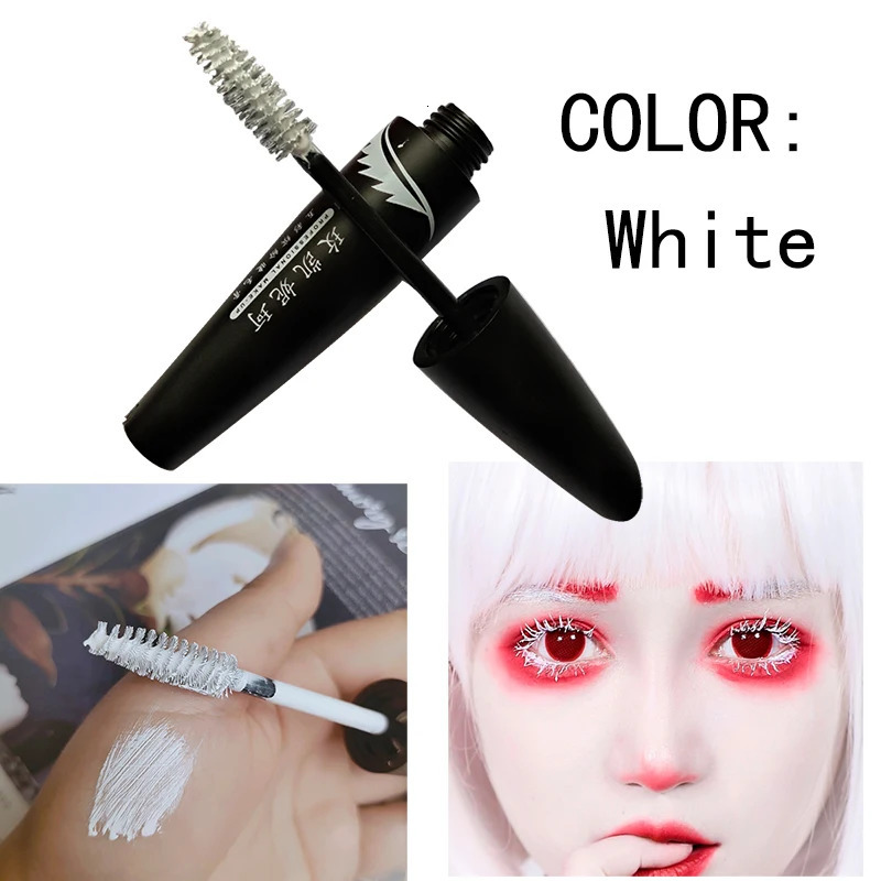 White eye black color eye cream red pink green blue purple brown yellow waterproof durable stain free role play makeup 240703