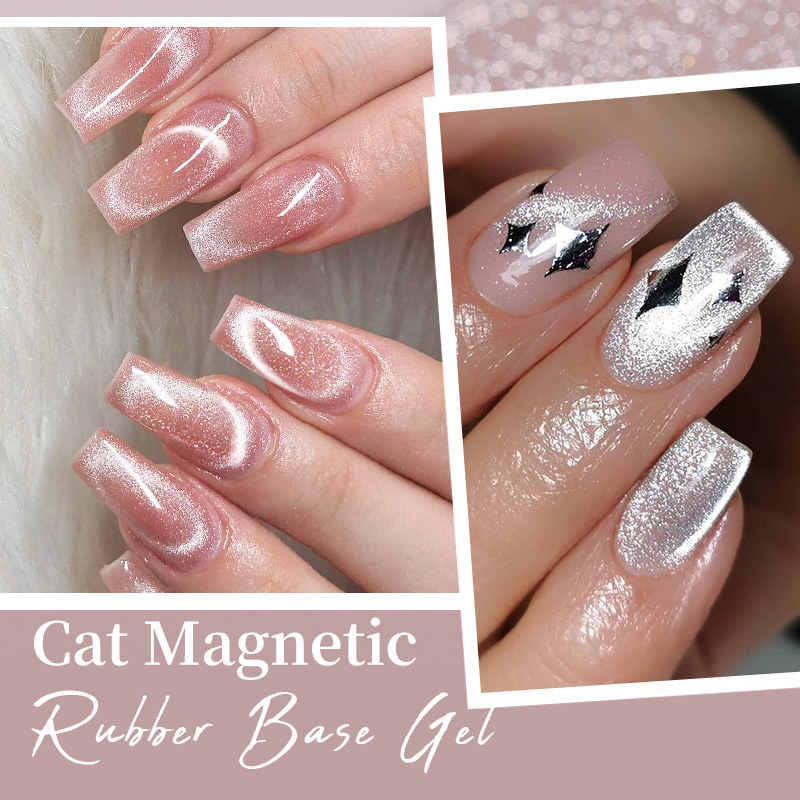 UR SUGAR 7ml Sliver Pink Glitter Cat Magnetic Rubber Base Gel Star Smile Rainbow Semi Permanent Soak Off Sparkling Nail Varnish 67949 5 10f26