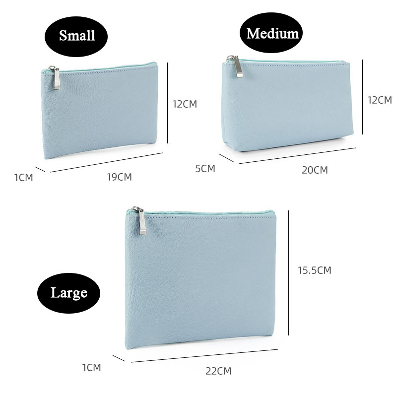 Monogrammed Ladies Customized Initial Letters Saffiano PU Leather Pouch Women Clutch Bag Makeup bag