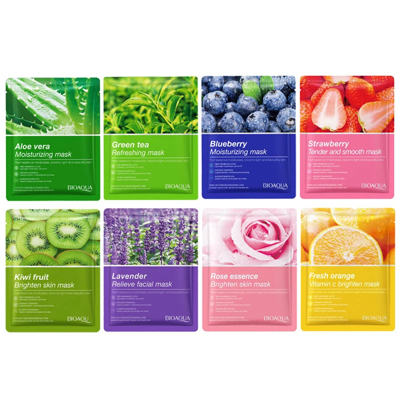 8pcs Natural Plant Face Mask Beauty Skincare Masks Moisturizing Firming Hydrating Mask Face Care Korean Cosmetics i240621