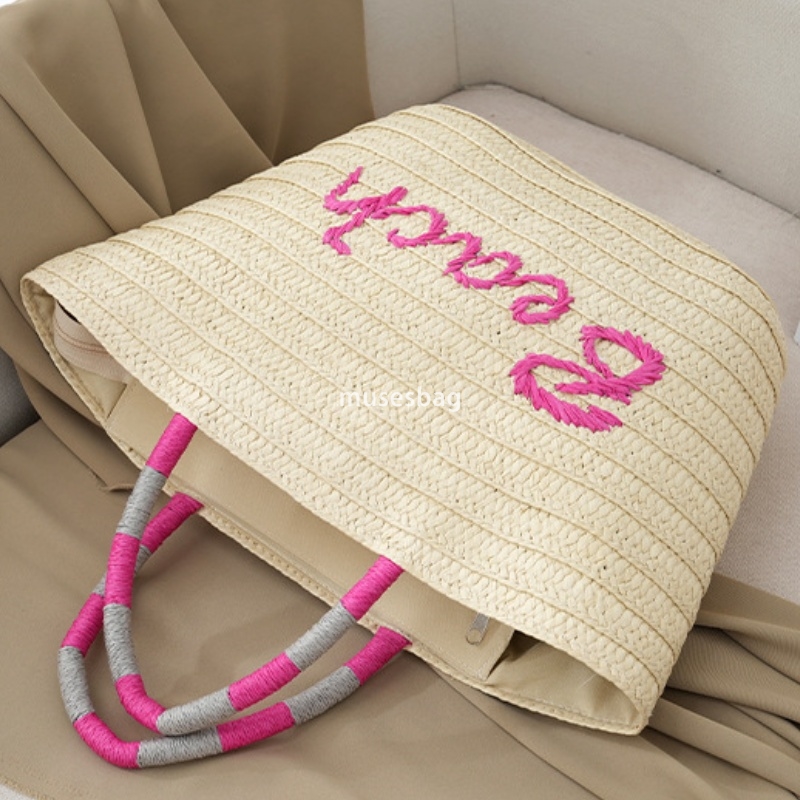 Designer Beach bag Women's High Quality Retro Large Capacity Handbag Weaving Multi functional Diagonal package Fashionable Simple Sweet Vacation 