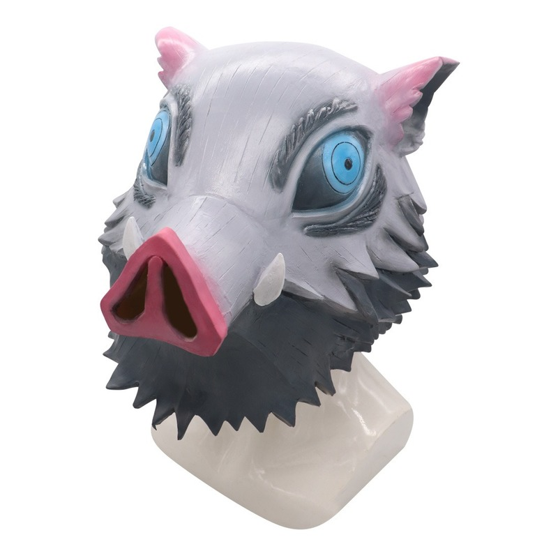 Anime Kimetsu No Yaiba Mask Hashibira Inosuke Cosplay Costume Props Cartoons Halloween Party Headgear Masks