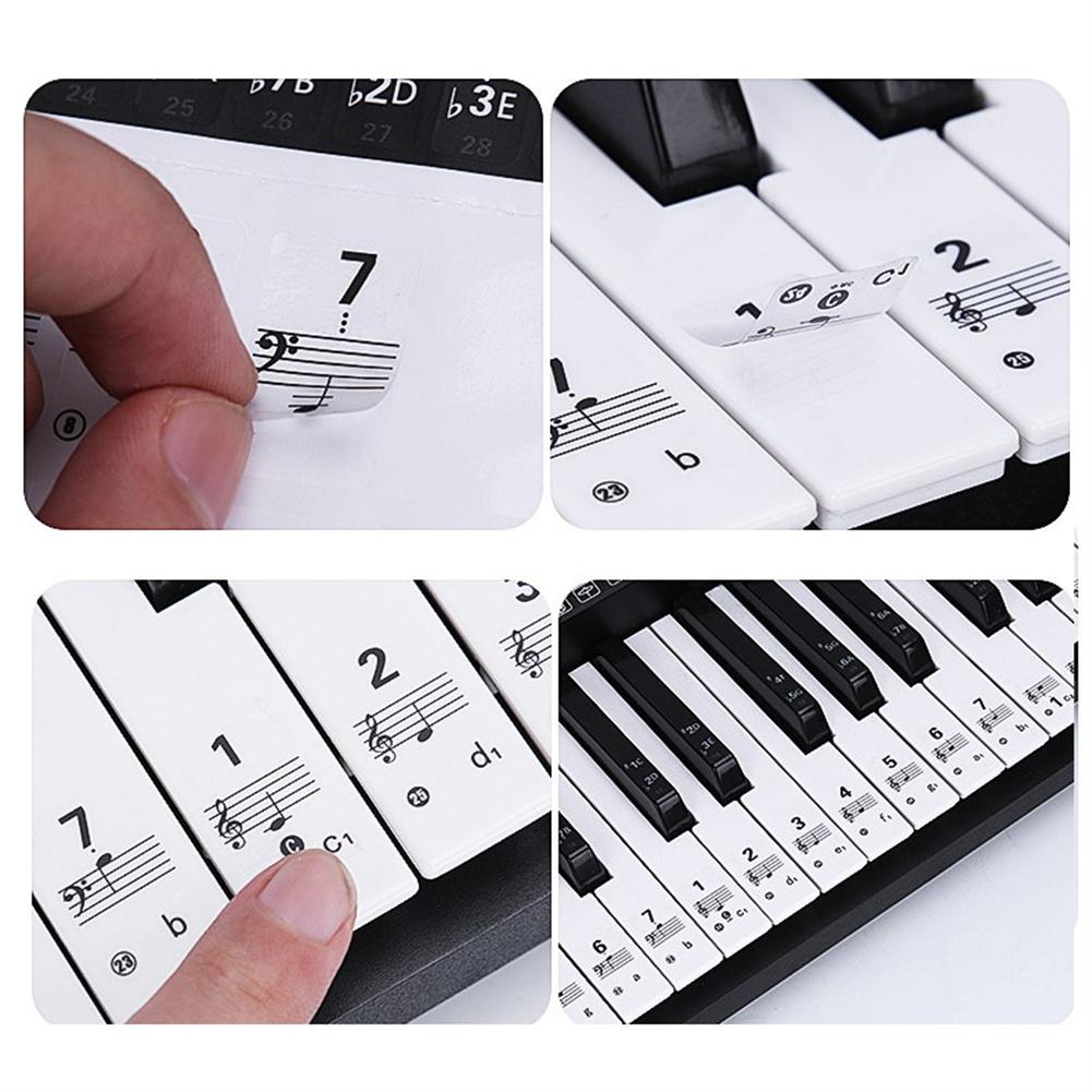 Removable Piano Sticker 61/88 new Key Transparent Piano Keyboard Stave Electronic 2025 Keyboard Note Sticker