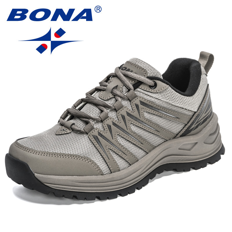 2022 BONA New Designers Hiking Outdoor Mountain Boots Men Climbing Shoes Walking Footwear Man New atos De Hombre Comfort f283