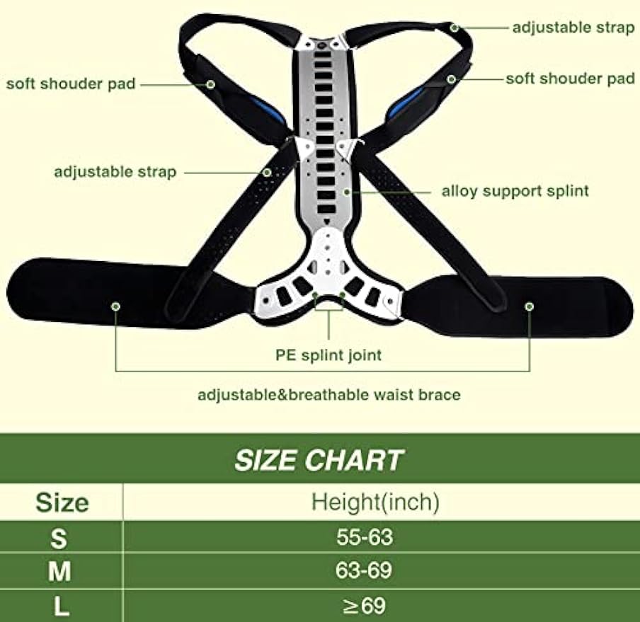 Posture Corrector Back Support Comfortable Back and Shoulder Brace for Men and Women,Medical Device to Improve Bad Posture