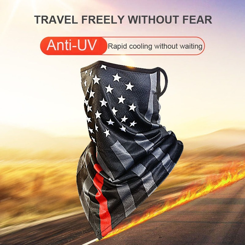 Camouflage Motorcycle Face Mask Summer Ice Silk Anti-UV Balaclava Headwrap Running Riding Face Shield 2025 new Sports Scarf