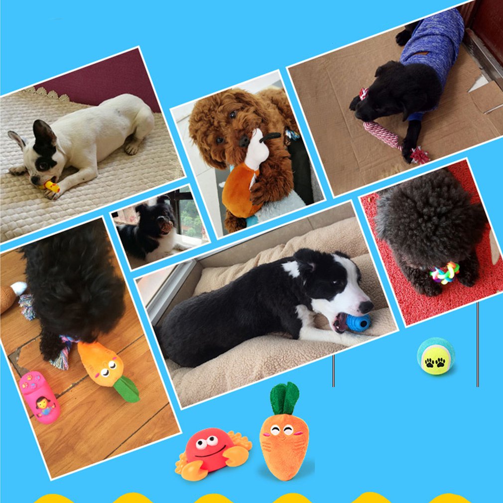 Pet Puppy Dog Squeaky Fetch Ball Toys Bite Resistant Squeeze Chew Toy for Aggressive Chewers Cute Ball Design Small Spiky Ball