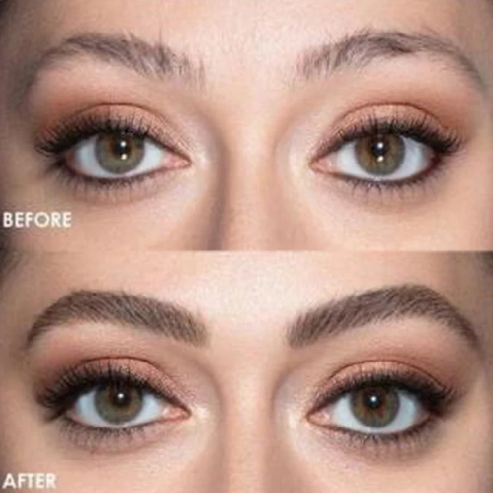 Eyebrow Shaping Kit Stamp Eyebrow Pencil and 5 Pairs Brow Stencils Kit Pen Cosmetics Waterproof Natural Color Eye Makeup Tools 240621