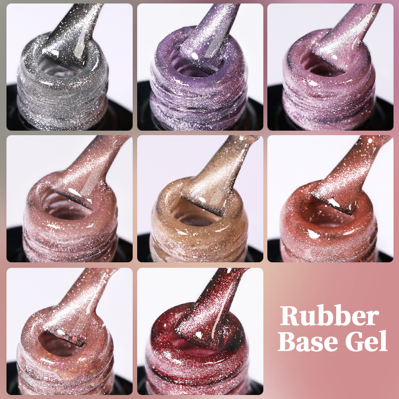 UR SUGAR 7ml Sliver Pink Glitter Cat Magnetic Rubber Base Gel Star Smile Rainbow Semi Permanent Soak Off Sparkling Nail Varnish 67949 5 10f26