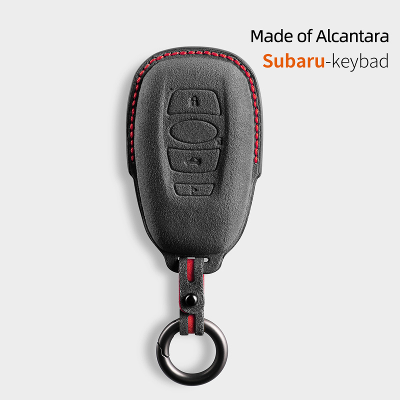 Alcantara High-quality Car Key Case Buckle Cover For Subaru Outback Legacy BRZ SIT Forester Crosstrek Accessories