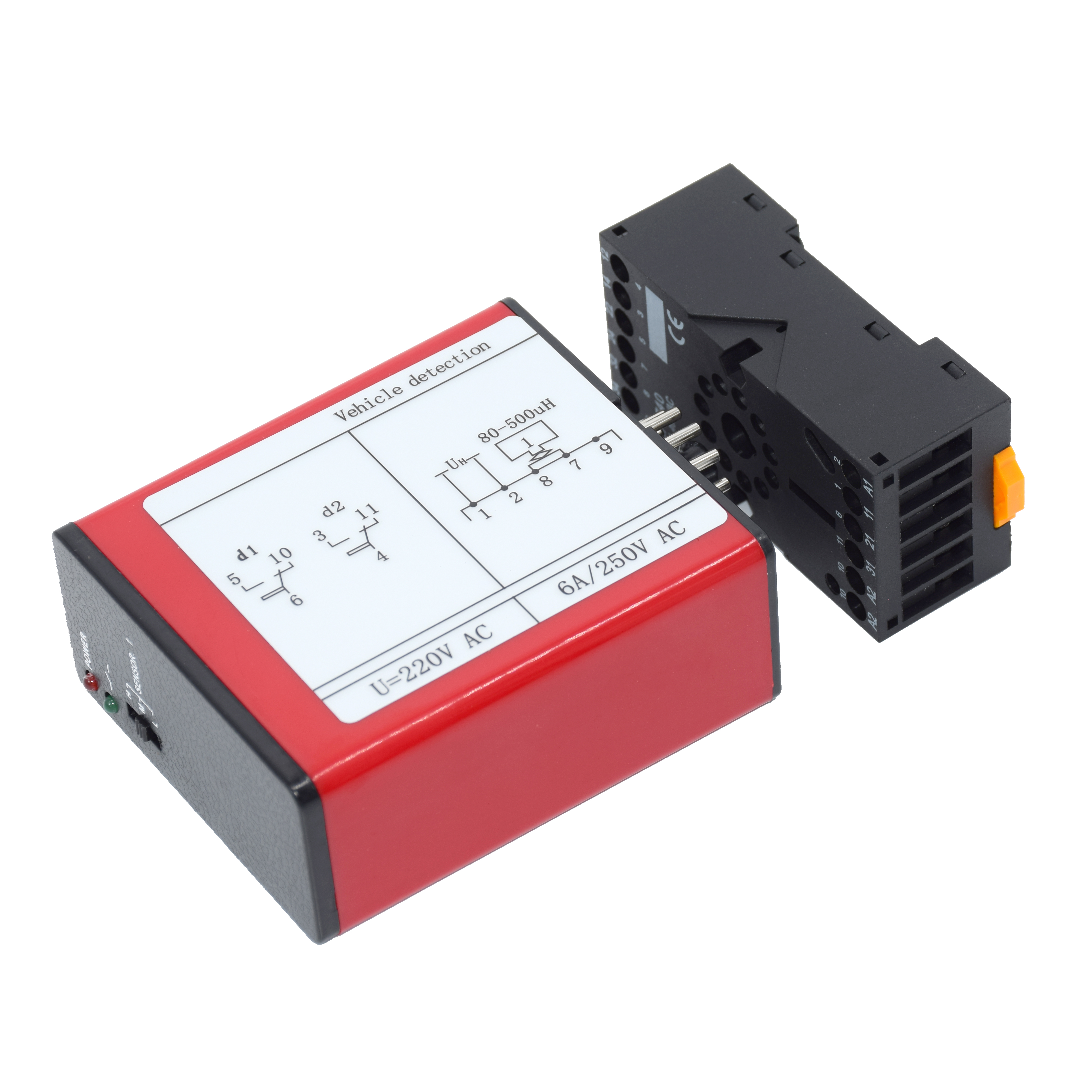 AC220V Traffic Inductive Loop Vehicle Detector Signal Control For Car Parking System