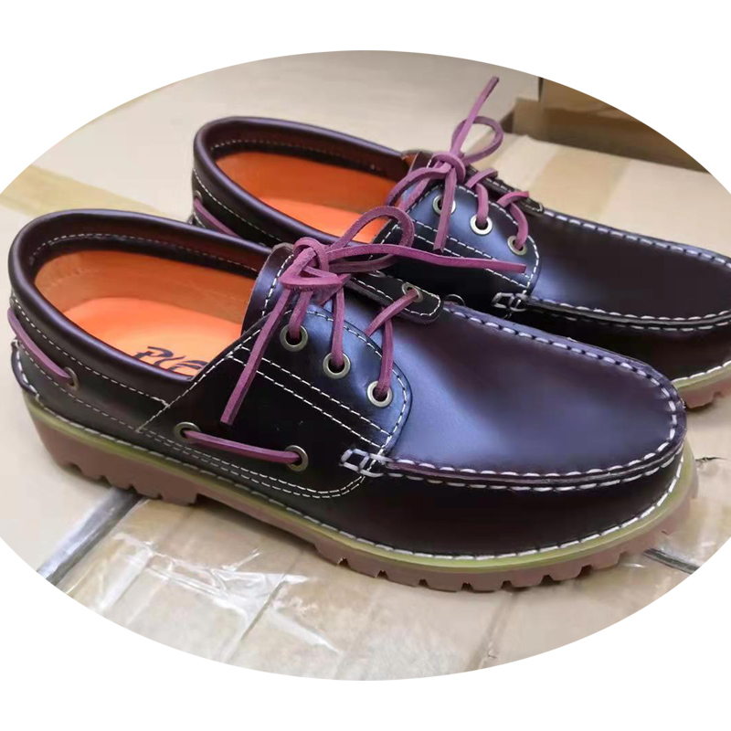Fashion Genuine Leather Men's Loafers Soft Casual Shoes Moccasins Boat Shoes Platform Male Black Brown Lace-up Oxfords