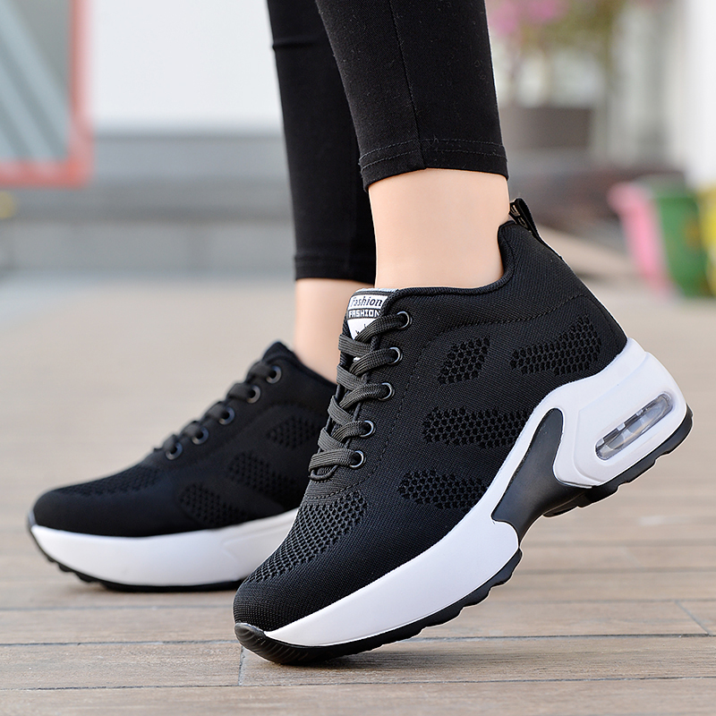 Leisure Sports Women's with Added Thick Soles That Can Grow Taller Breathable NEW hot Comfortable and Elegant Vulcanized Shoes