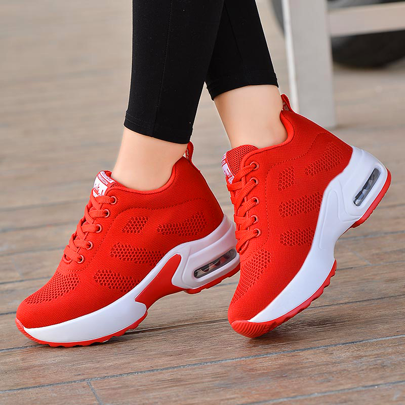 Leisure Sports Women's with Added Thick Soles That Can Grow Taller Breathable NEW hot Comfortable and Elegant Vulcanized Shoes