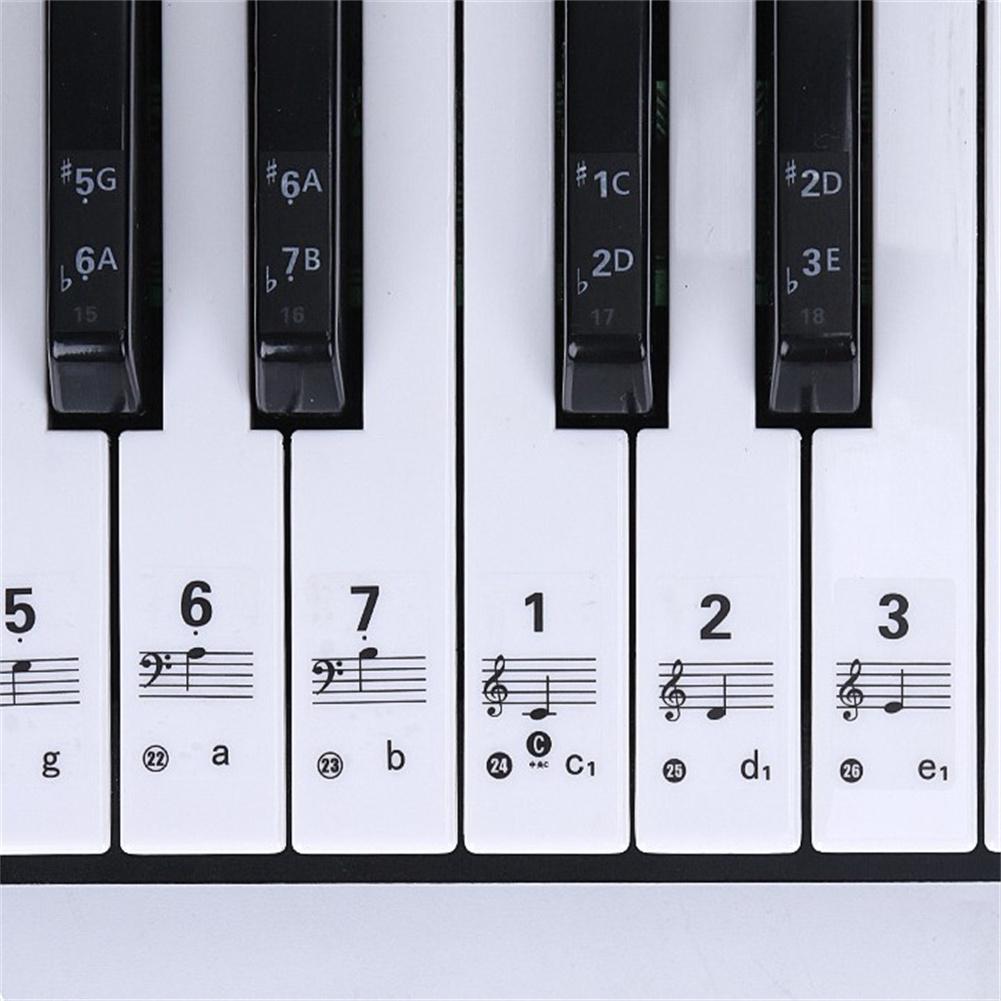 Removable Piano Sticker 61/88 new Key Transparent Piano Keyboard Stave Electronic 2025 Keyboard Note Sticker