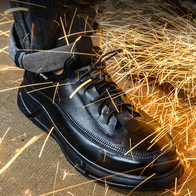 Men's Genuine Safety Insulated Electrical Cow Leather Work Boots Men Puncture-Proof Industrial Shoes 22ef