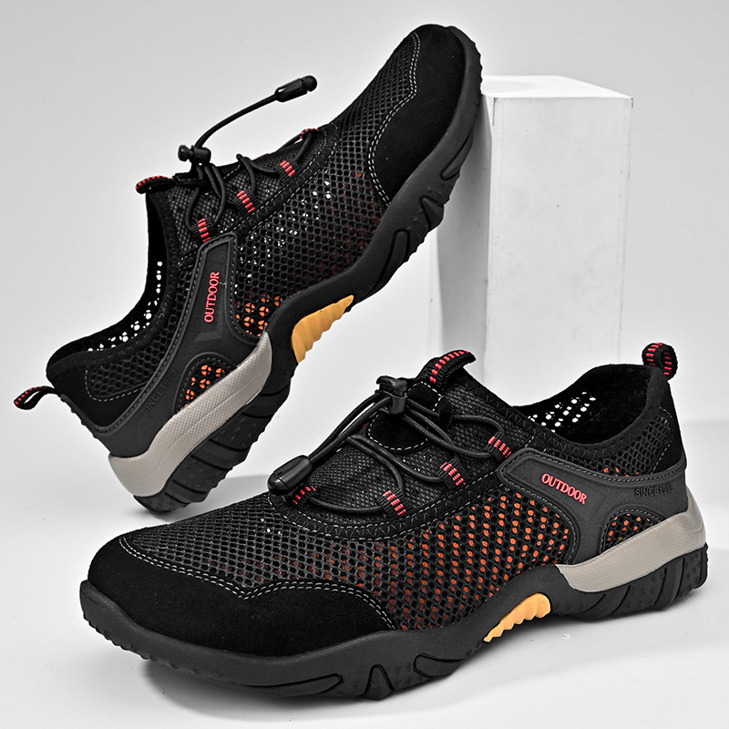 Ddmysports New Breathable Pig Skin Large Men S With One Step Mountaineering And Mesh Beach Shoes OUTDOOR