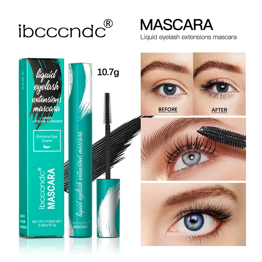 Mascara Liquid Lash Extension Volume and Length Waterproof Smudge-Proof Mascara No Flaking/No Clumping Black or Brown 240621