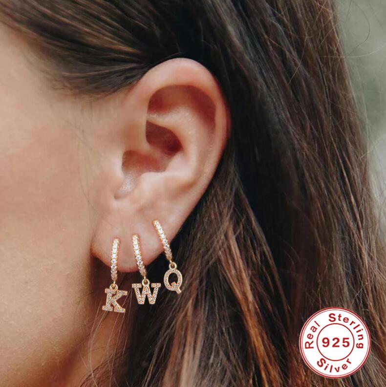 2024 Top Sell Sterg Sier Gold Plated White Cubic Zirconia Dangle Drop Earrings for Women