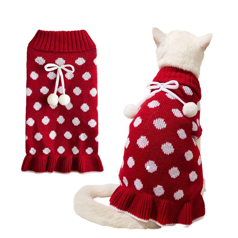 Pet Dog Sweaters Winter Pet Clothes for Small Dogs Warm Sweater Coat Outfit for Cats Clothes Woolly Soft Dog T Shirt Jacket