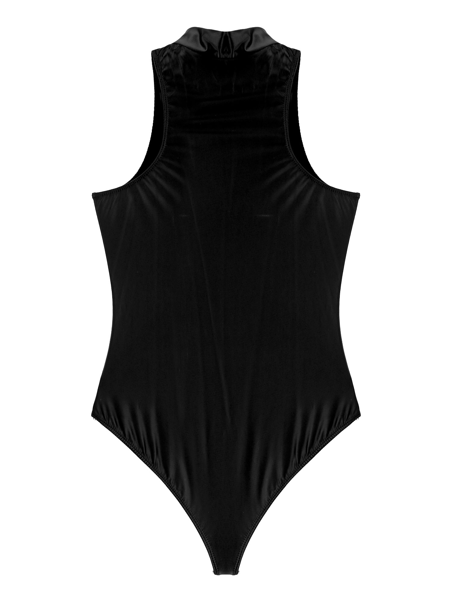 Satin Swimwear Women Sexy Swimsuit Double Zipper Front Swimming One Piece Bodysuit Shiny Silky Smooth High Cut Bathing Suits