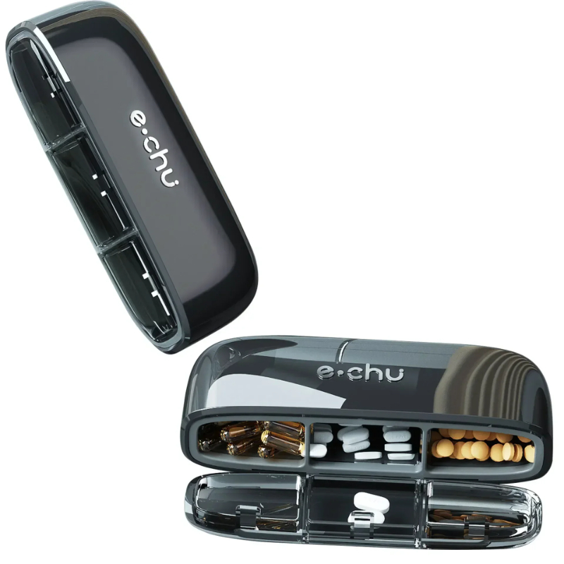 Medicine Box Portable Medicine Three Grid Portable Morning Mid night Seven Days a Week Three Meals a Day Silicone Sealed Travel