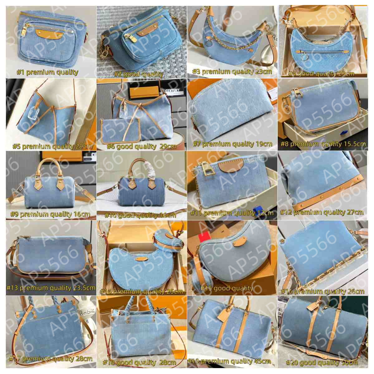 New Star Bags Luxury Brand Women's Shoulder Bag Light blue denim bag collection