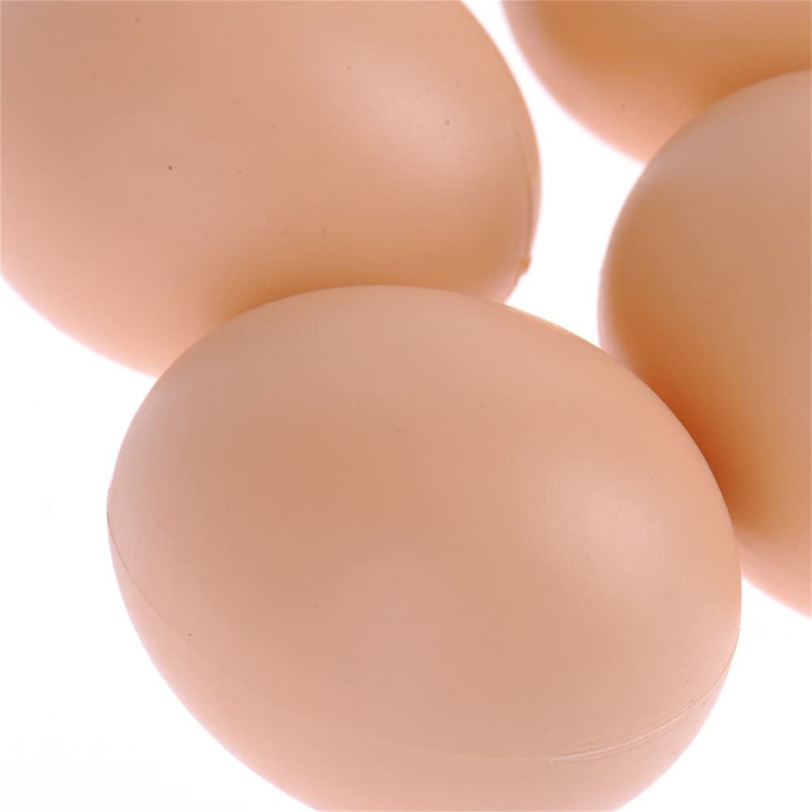 6pcs Plastic Eggs Chicken House Small Fake Eggs Farm Animal Supplies Cages Accessories Guide Chicken Nest Egg Painting