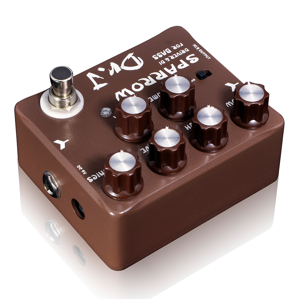 JOYO Guitar Effect Pedal Dr.J D53 SPARROW Driven & DI for Bass Guitar Tube Bass Amp with Driven High and Low Frequency Circuitry