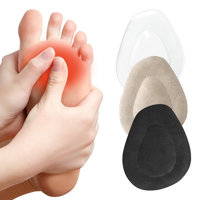 2PCS Soft Gel Front Palm Pad for Relieve Foot Pain High Heel Pads Are Thickened and Non-slip Women's Forefoot Anti-Pain Insoles